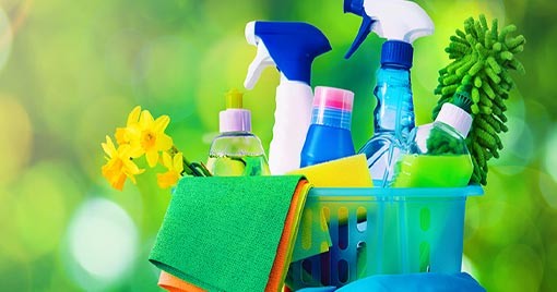 Cleaning supplies for spring cleaning