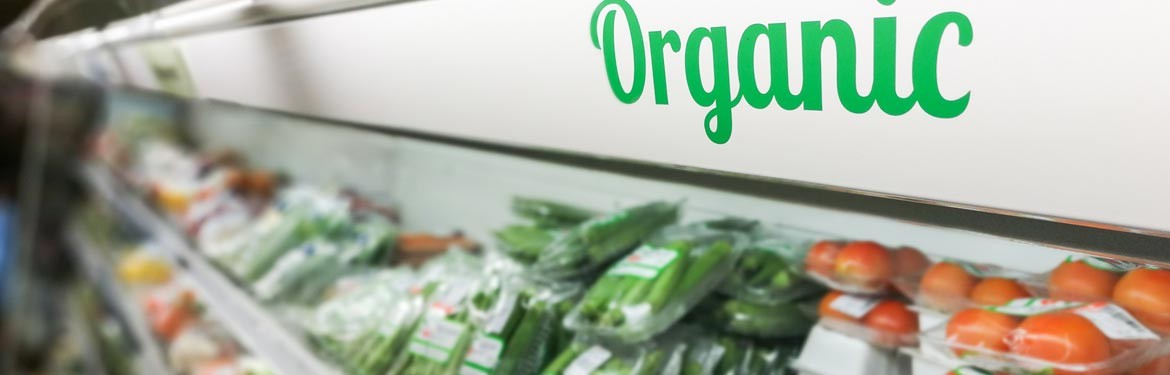 Organic produce aisle